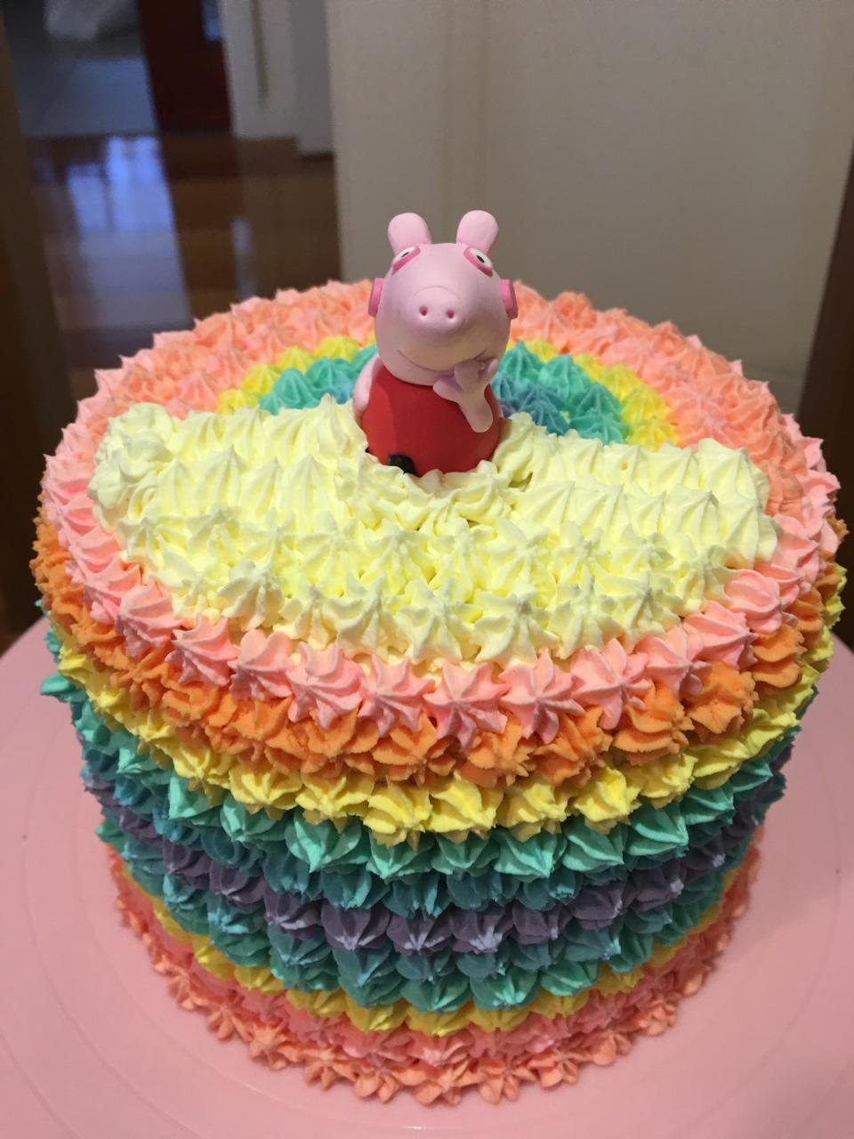 sallymama做的6寸彩虹蛋糕