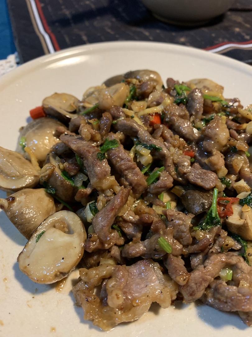 草菇牛肉（米饭杀手系列九）