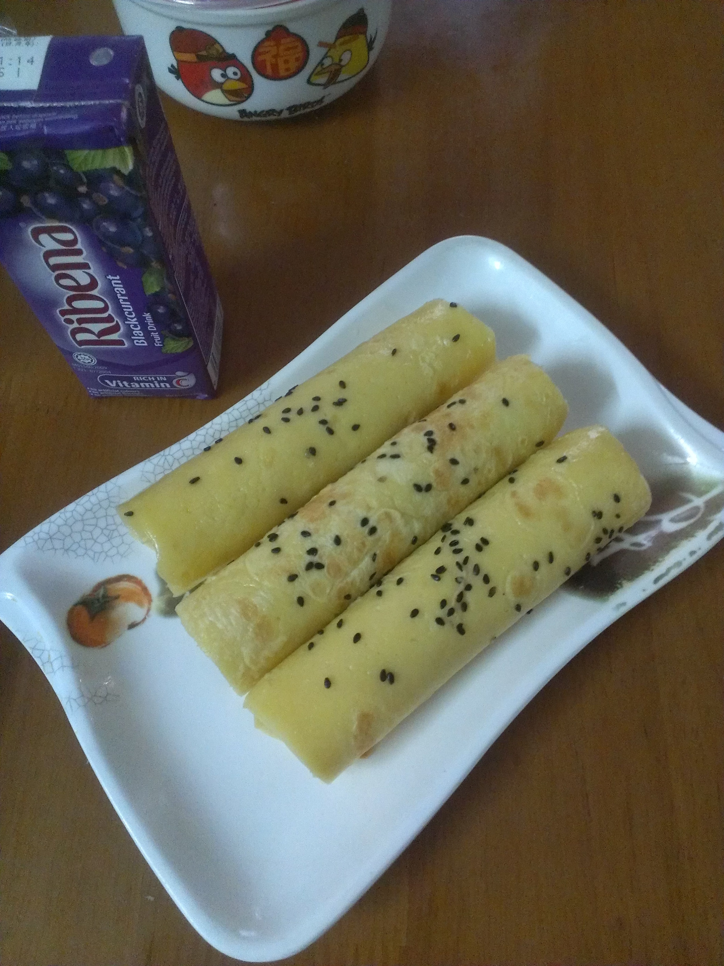 黑芝麻鸡蛋饼