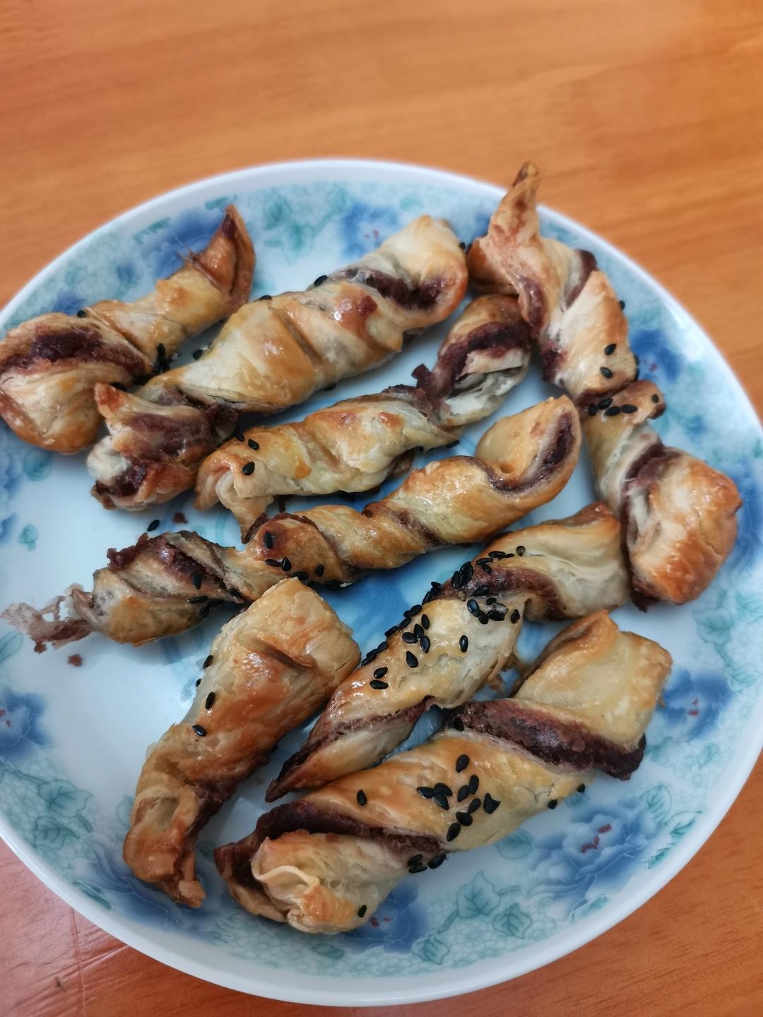 超好吃🉐豆沙扭扭酥(手抓饼版)