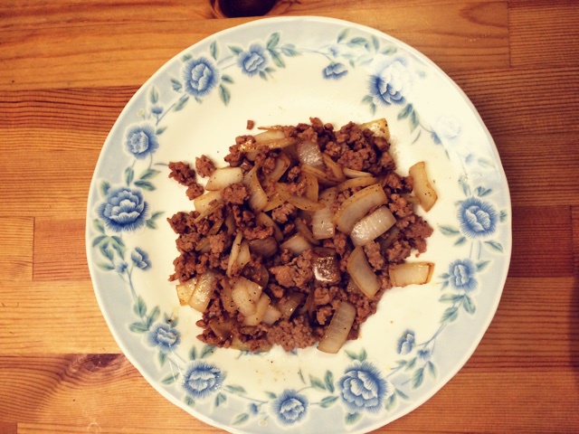 洋葱炒肉末