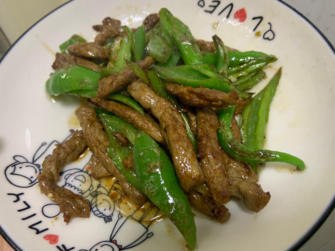 绝对不会炒老的尖椒牛柳