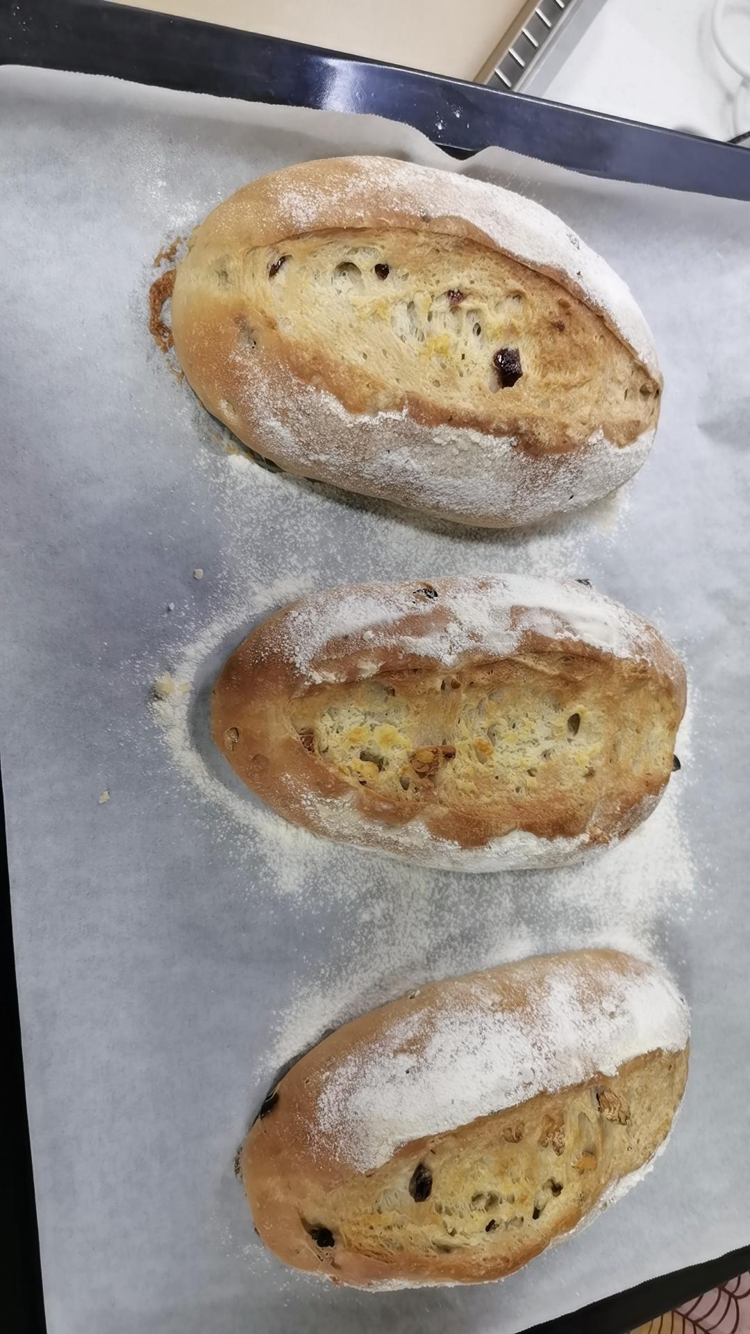 葡萄干核桃软欧包