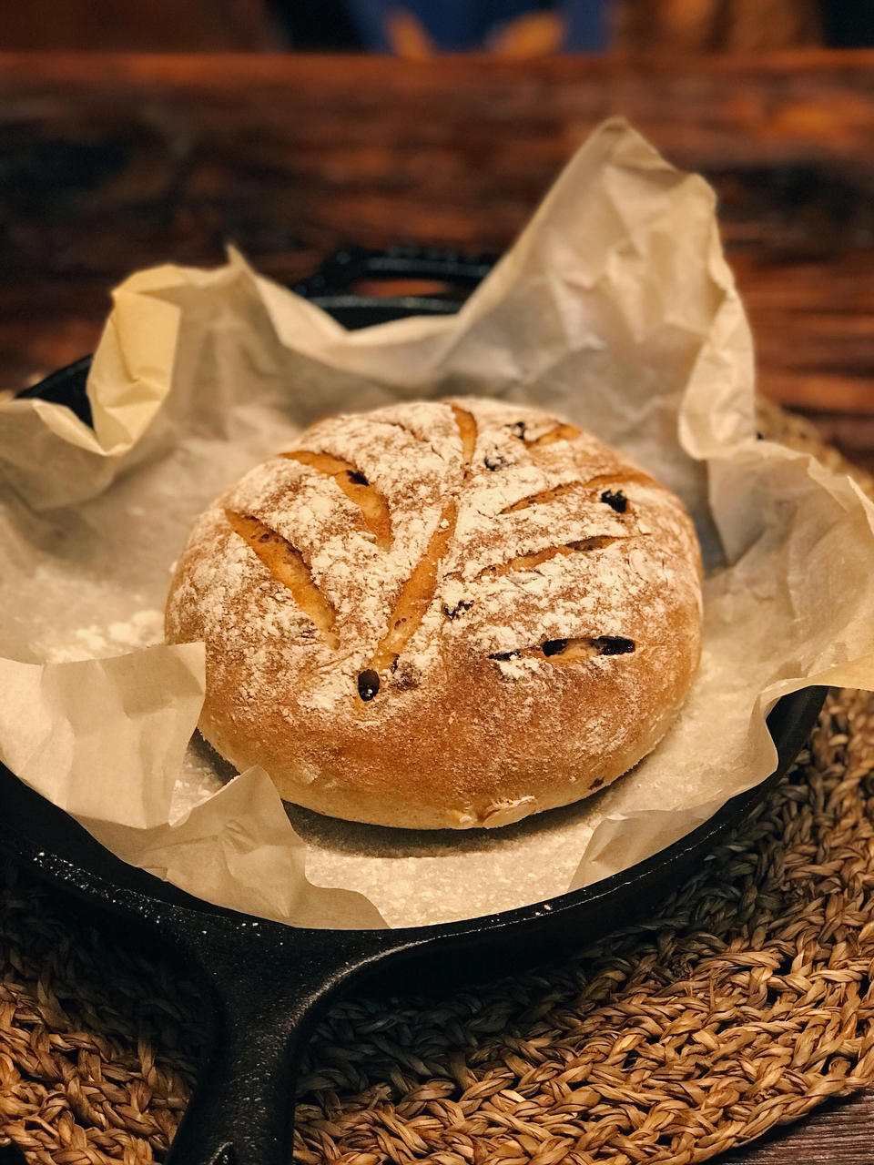 全麦蔓越莓核桃软欧包