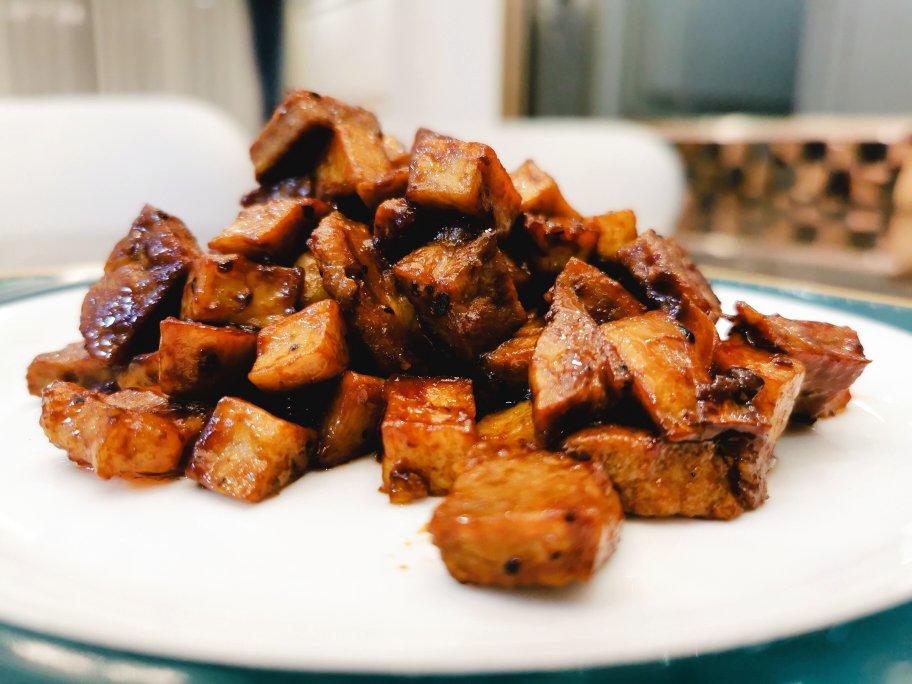 吃肉不长肉 黑椒牛排炒杏鲍菇
