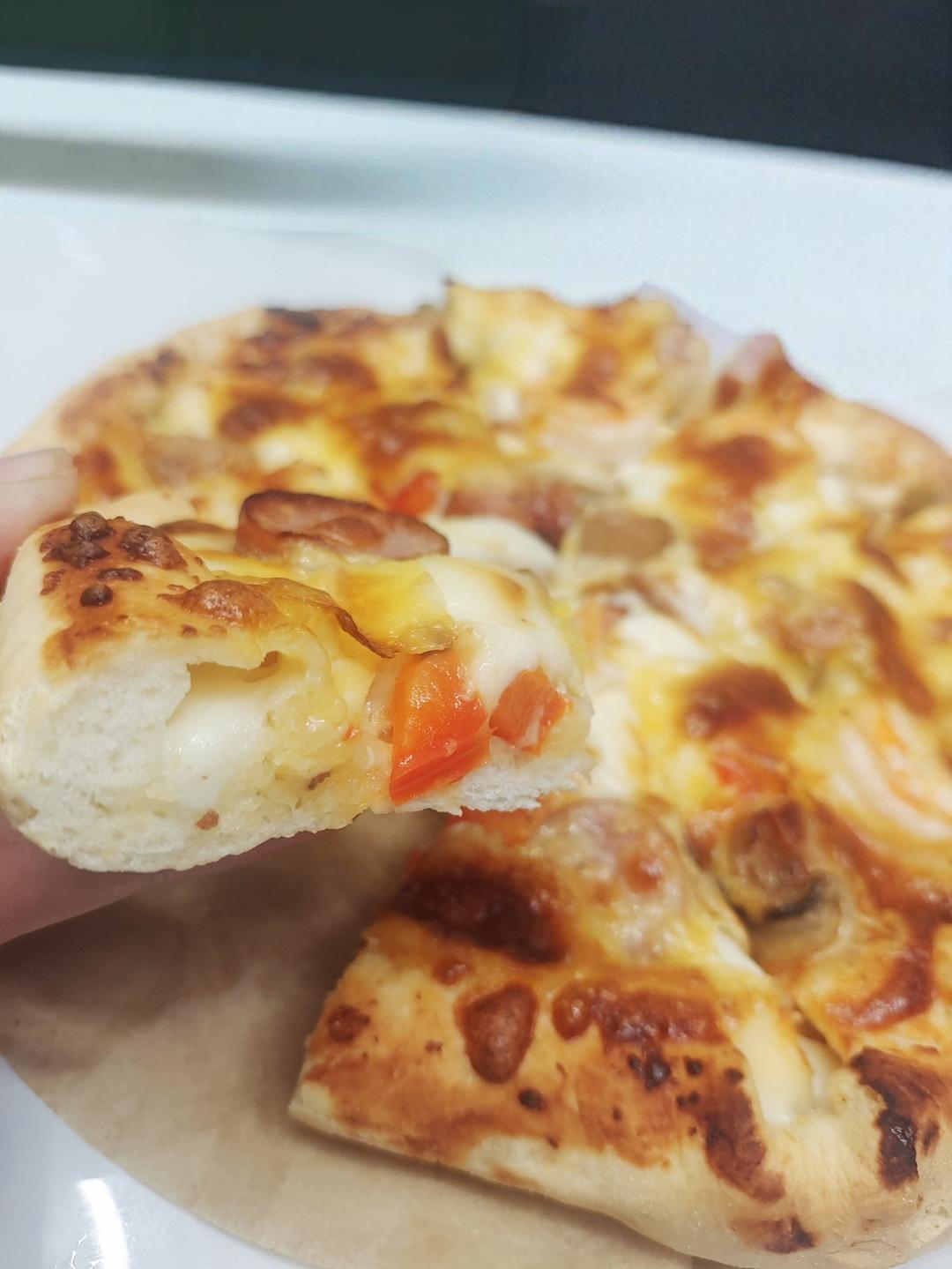 手揉披萨饼胚-与达美乐同款做法