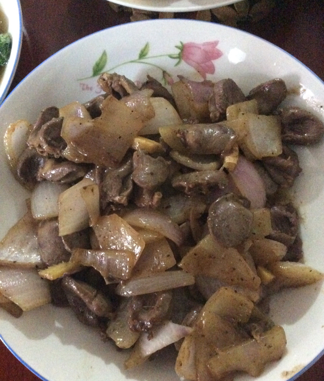 爆炒鸡心