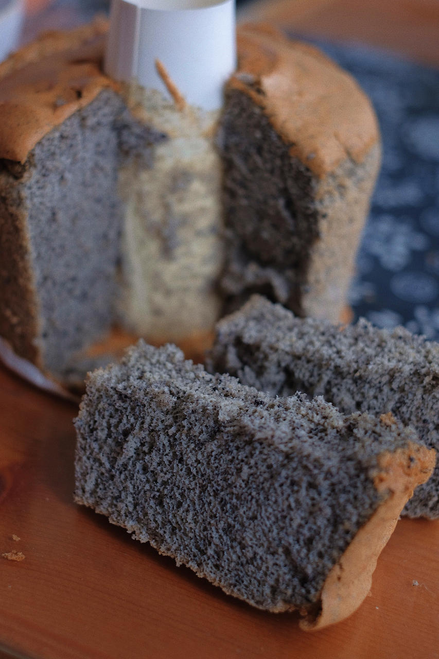 黑芝麻糯米戚风蛋糕