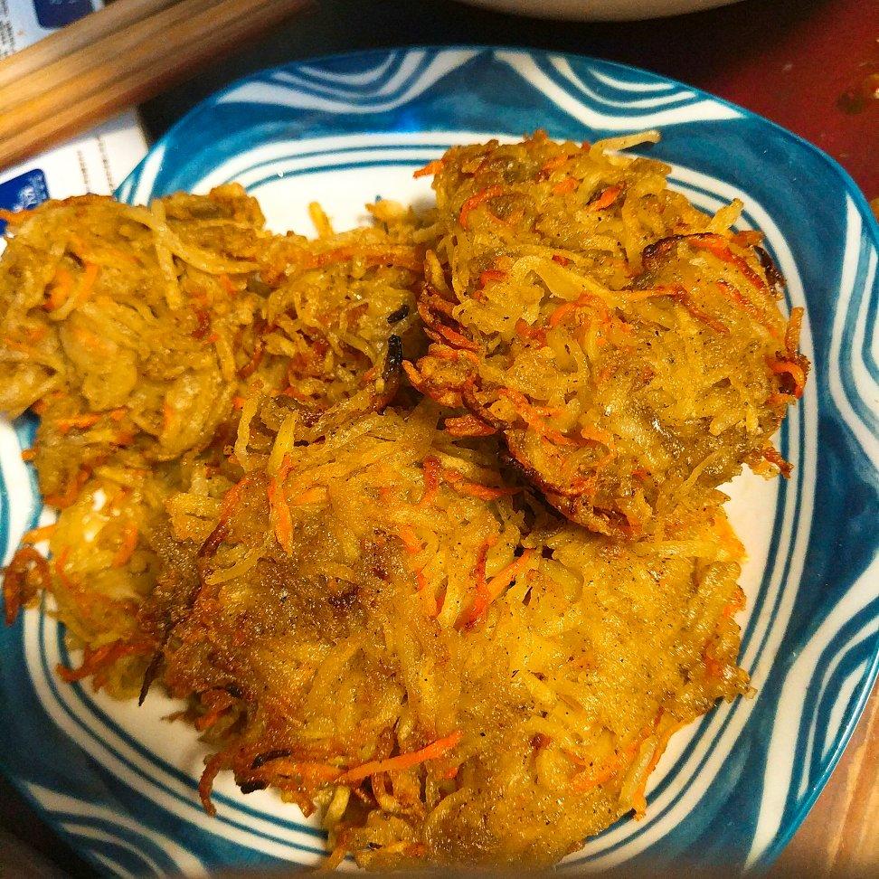 零失败胡萝卜土豆丝饼