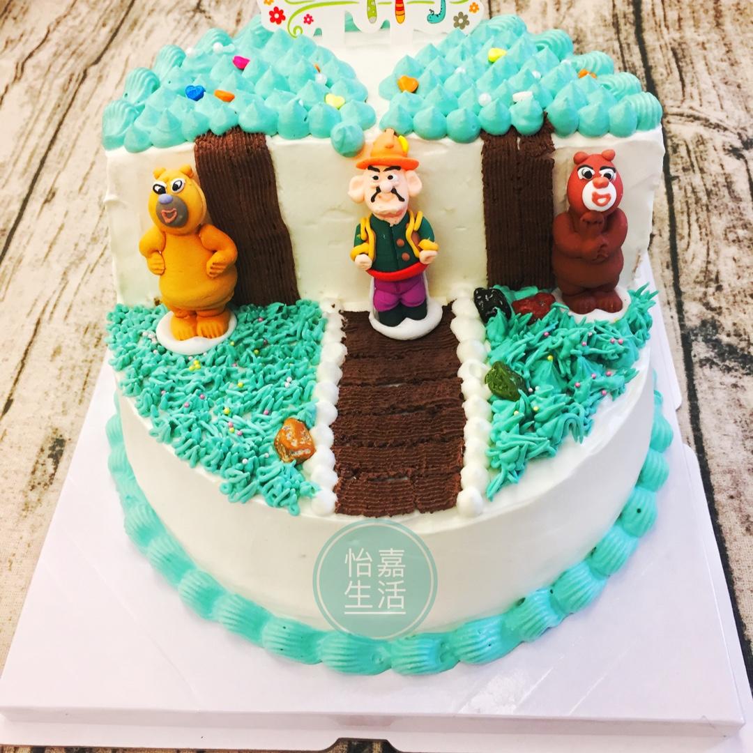 情景蛋糕（熊出没情景蛋糕）