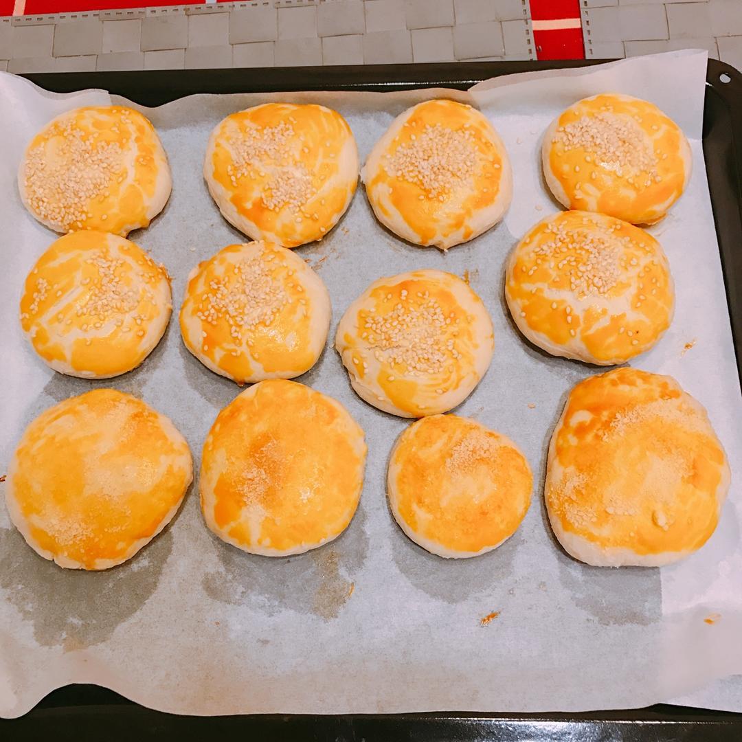 奶油绿豆金沙饼