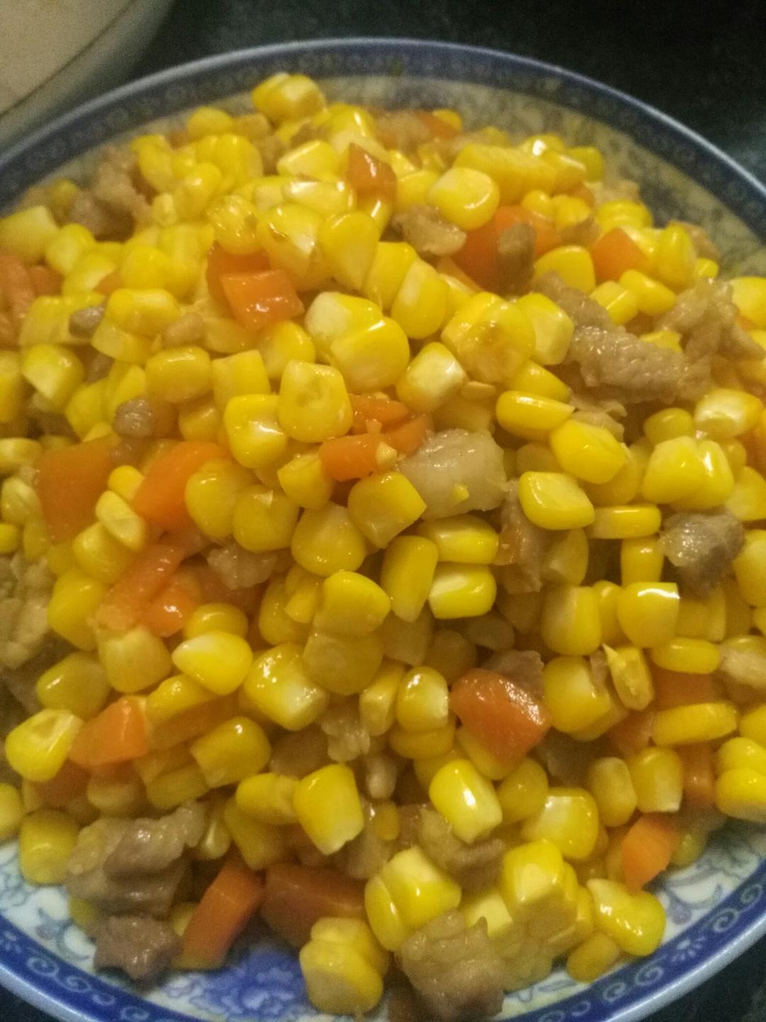 肉丁玉米炒（蚝油版）