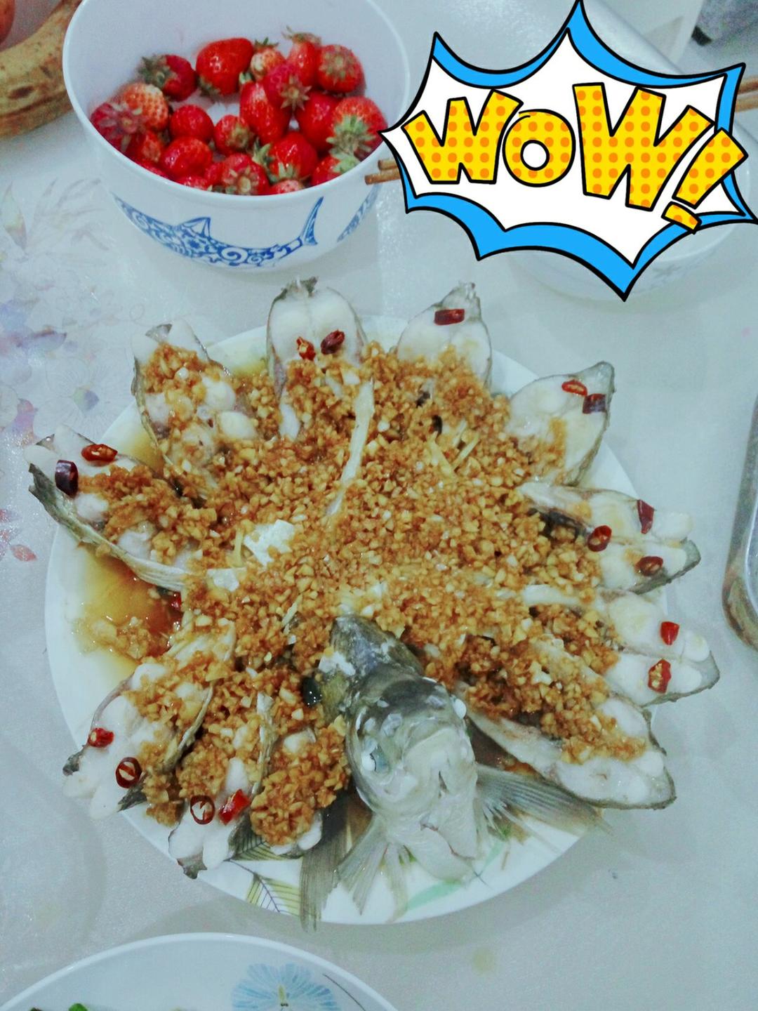 孔雀开屏清蒸鱼