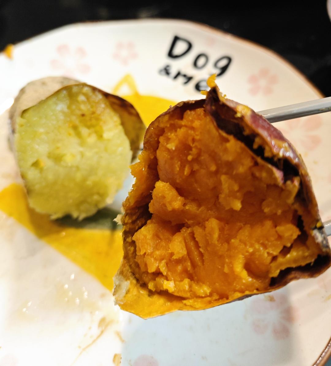 【糯唧唧的烤红薯】糖油四溢皮肉分离外糯里嫩吸溜着吃！