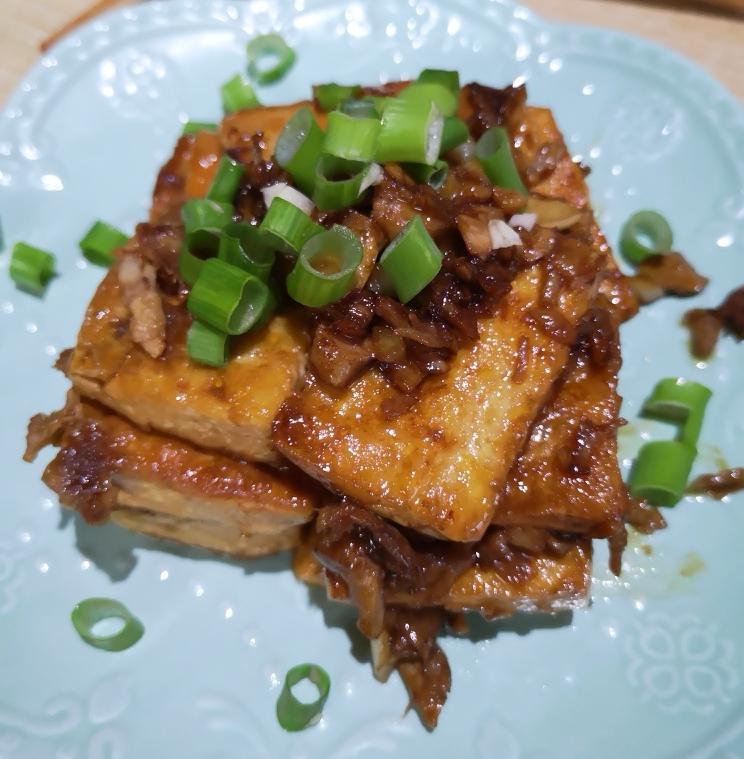 肉末香煎老豆腐的做法