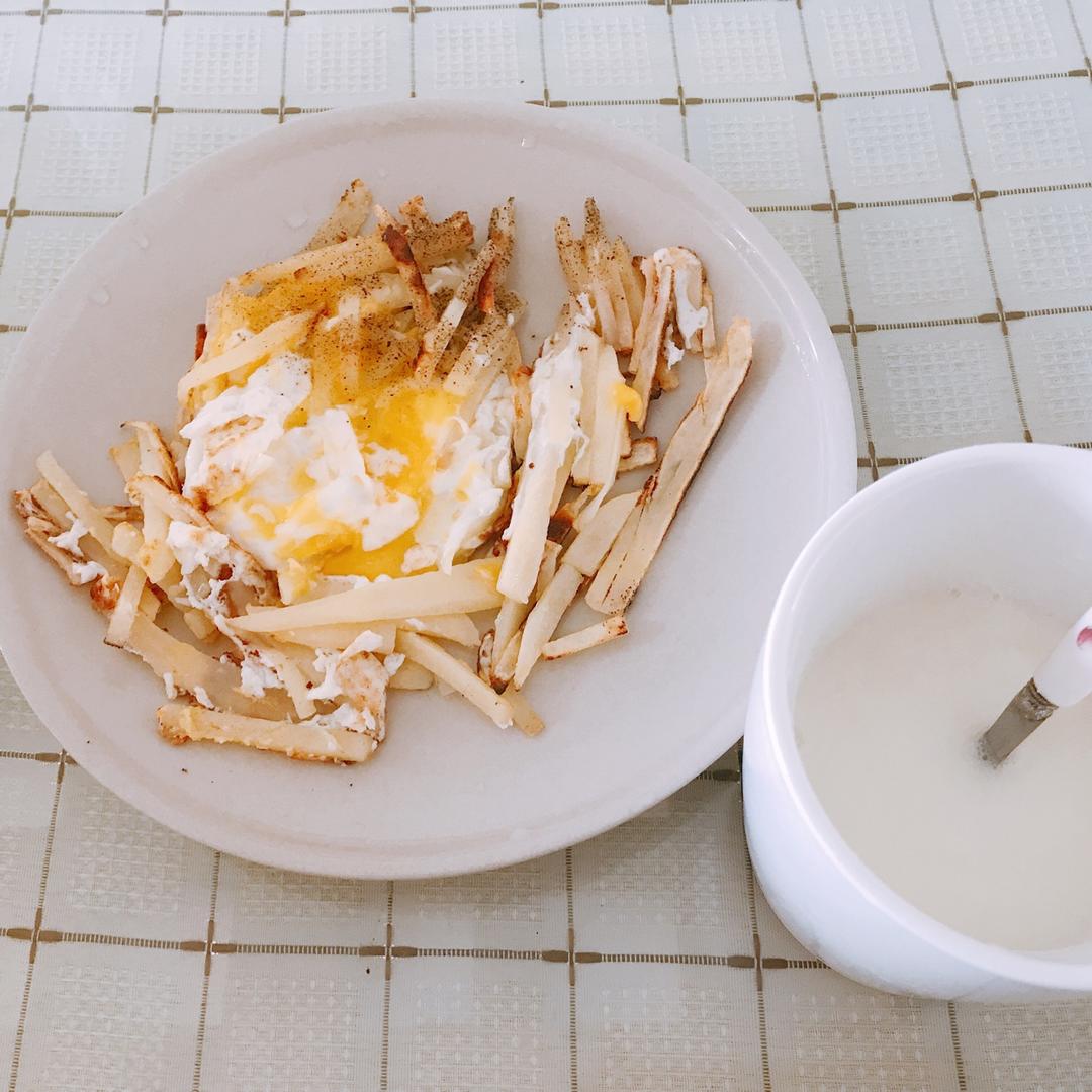 快手早餐—马铃薯火腿蛋