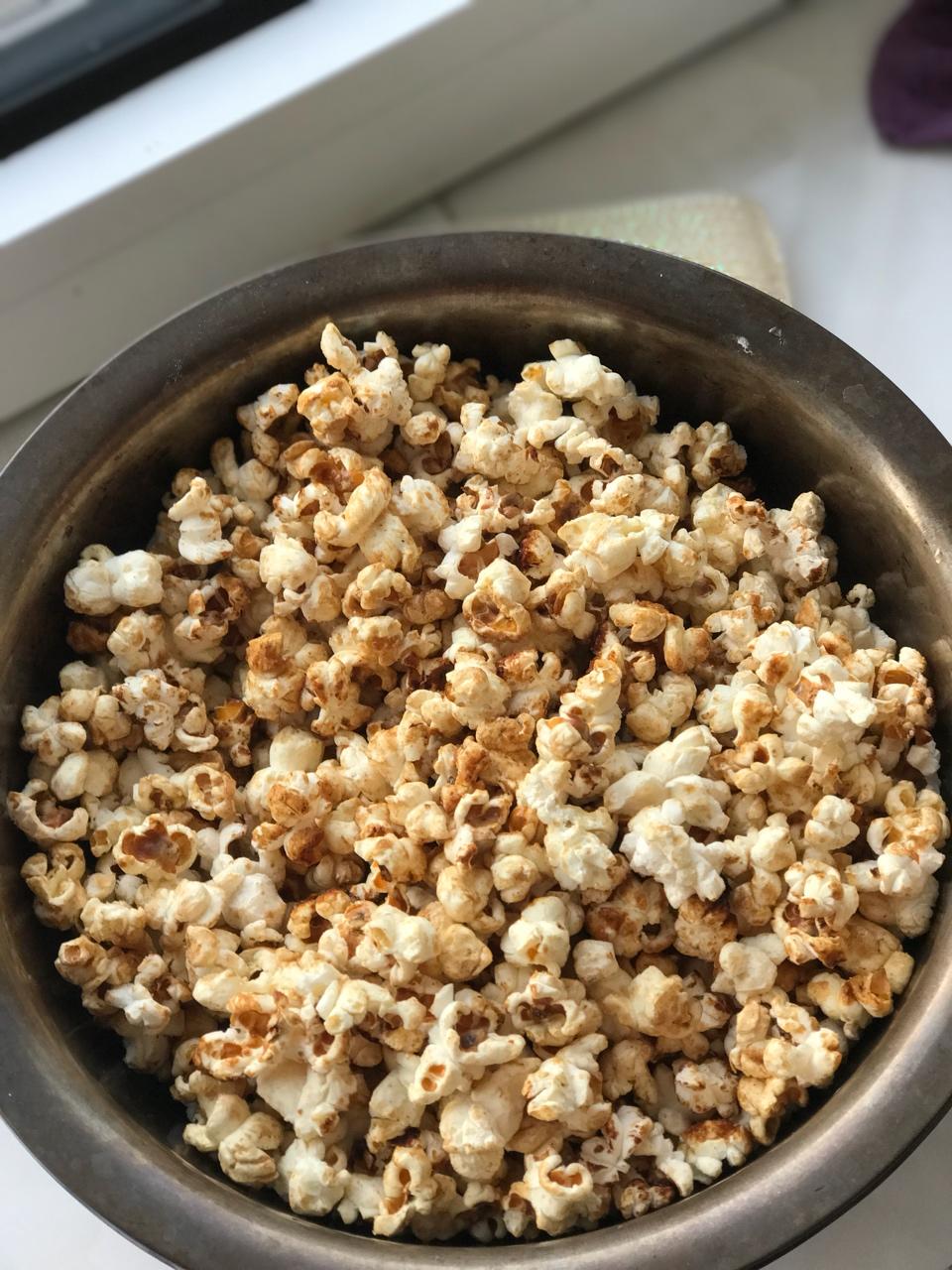 娜娜爱厨房diy做的炒锅版焦糖爆米花