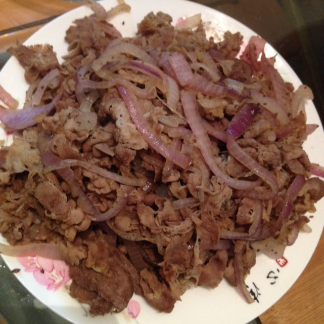 洋葱孜然羊肉片