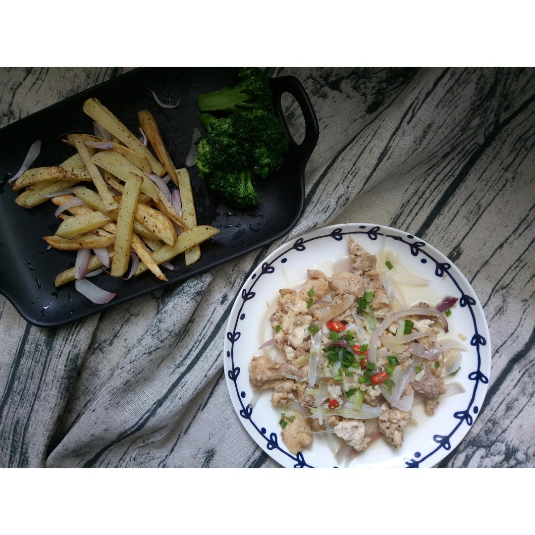 蒜蓉蒸鸡胸（鸡腿）