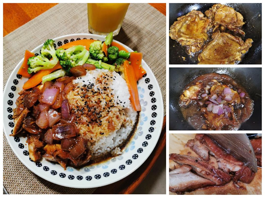黑椒鸡腿饭