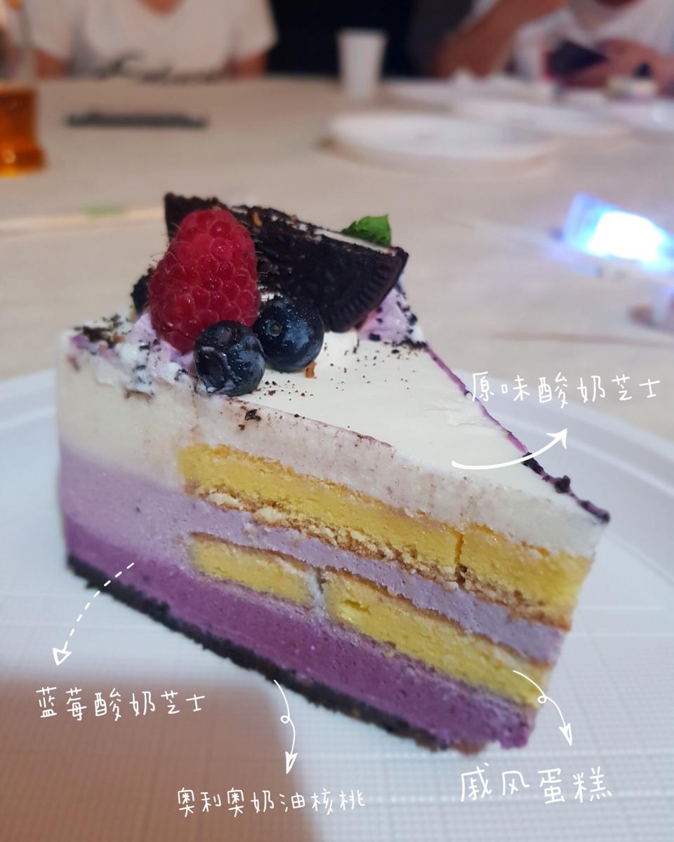 渐变蓝莓冻芝士蛋糕（免烤）