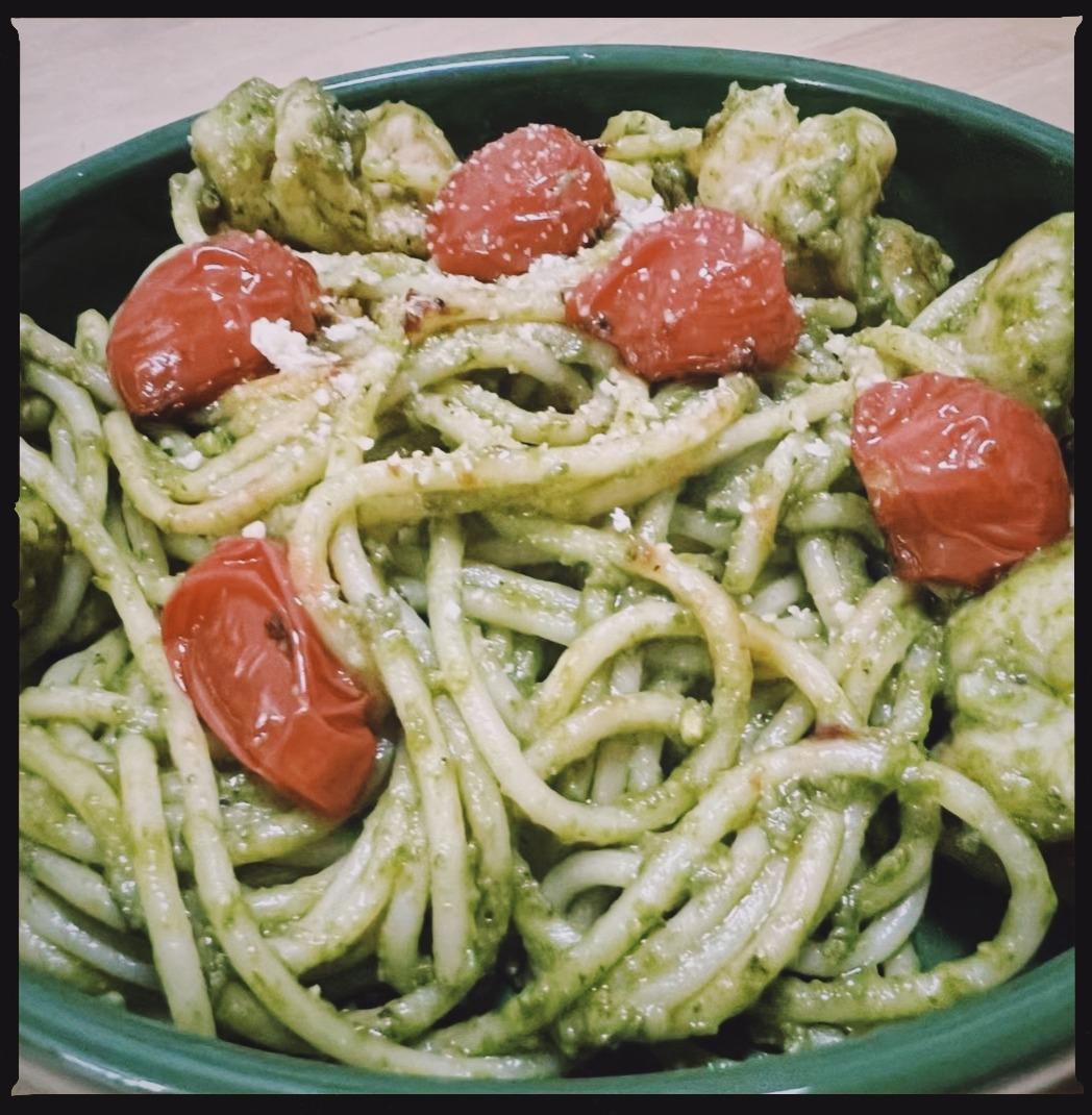 青酱虾仁意大利面