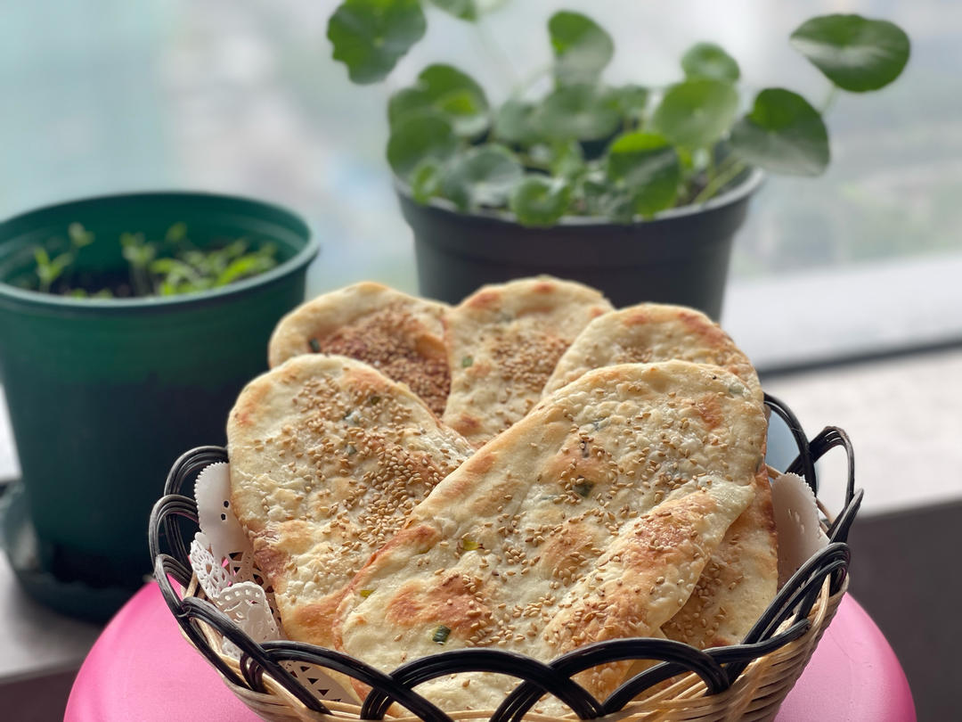 椒盐香葱烧饼