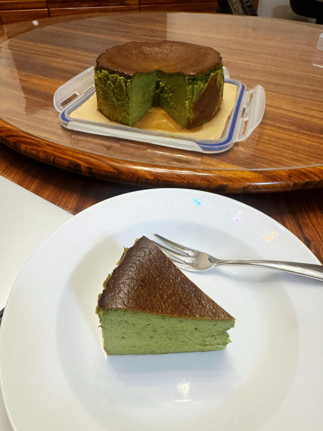 【0385】巴斯克式抹茶乳酪蛋糕（叉子版） <302小厨房>