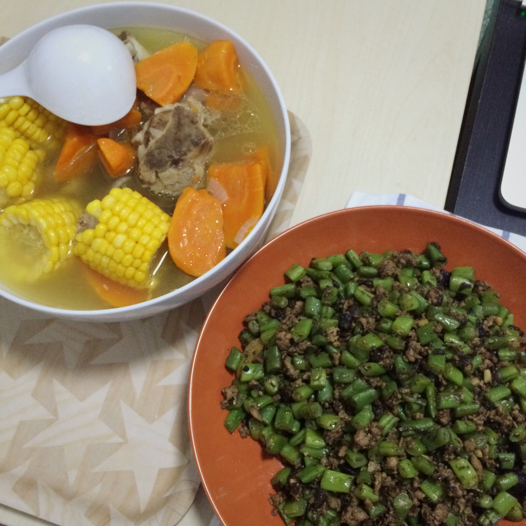 榄菜肉末四季豆