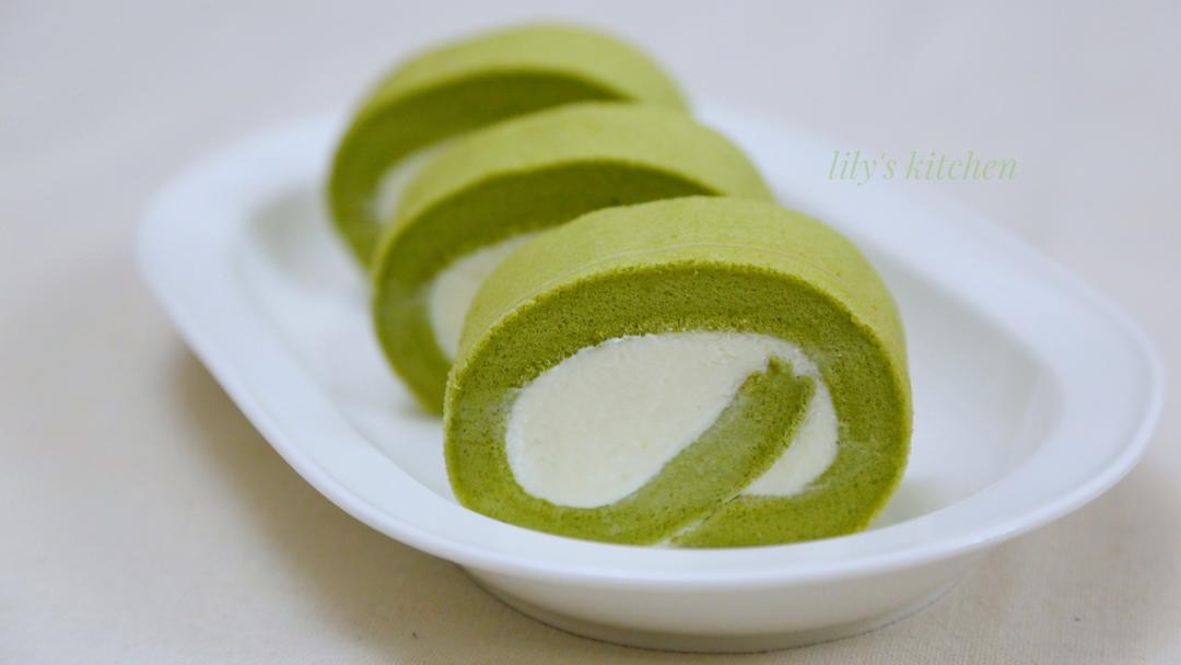 小美 抹茶蛋糕卷（烫面）的做法