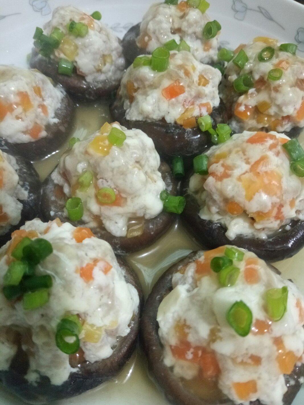 豆腐肉末酿香菇