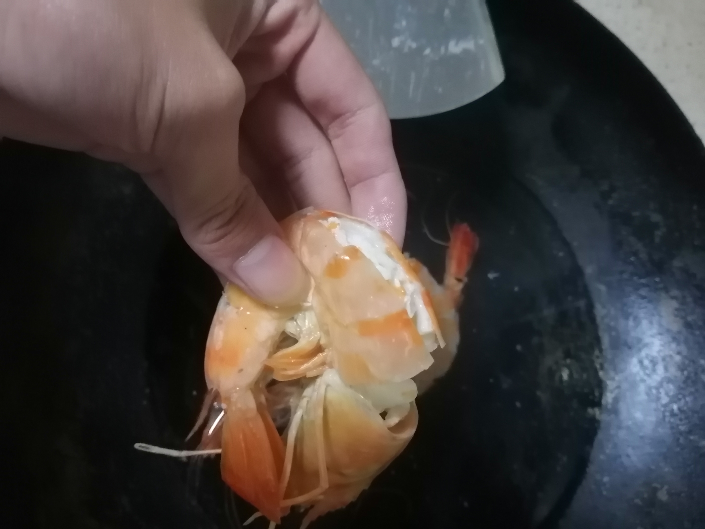 大海虾煮方便面的做法 步骤6