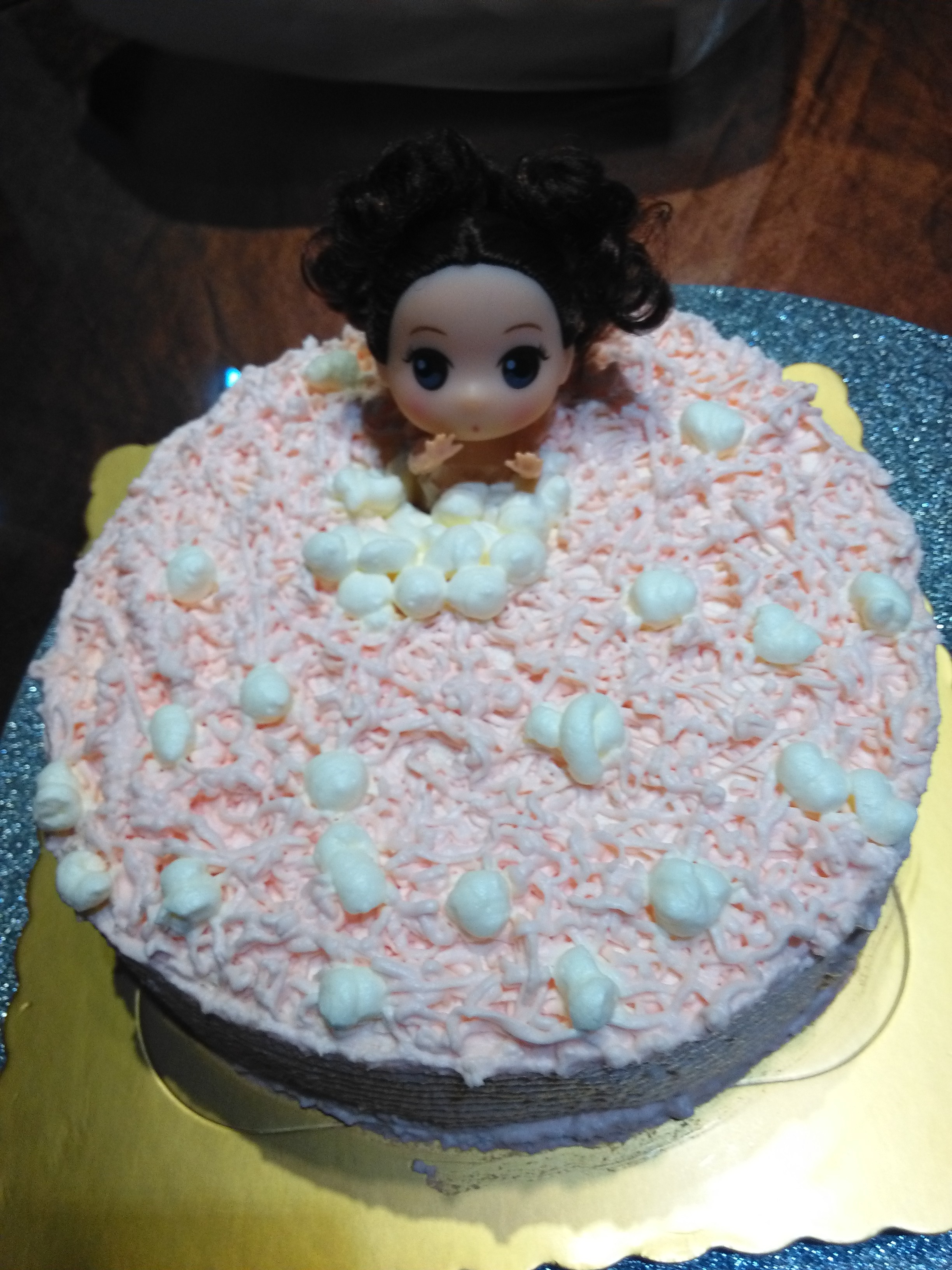 详细步骤制作泡泡浴娃娃蛋糕