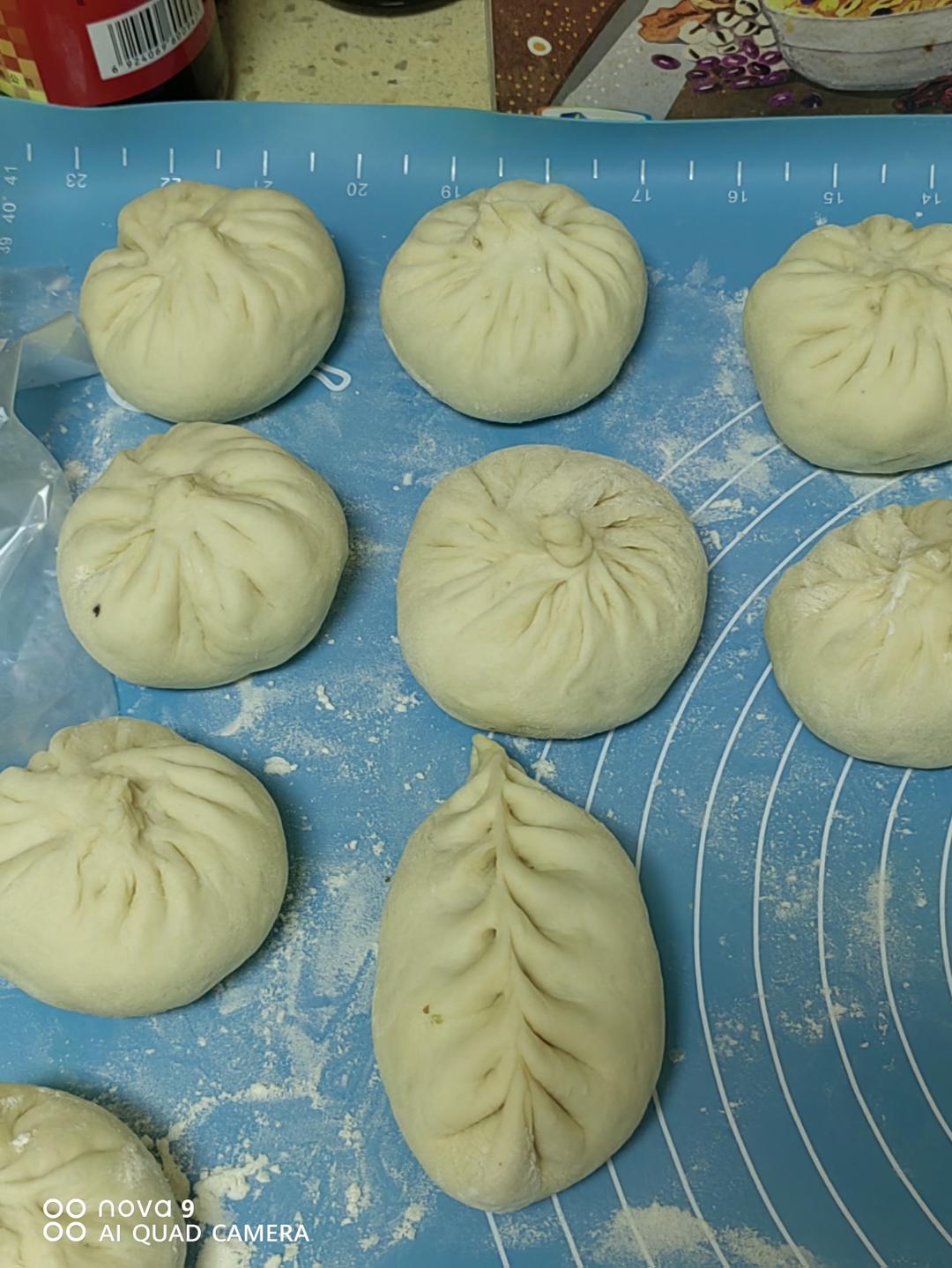 地皮菜鸡蛋包子