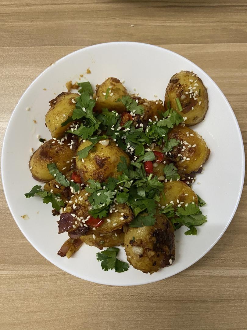 孜然香辣煎小土豆