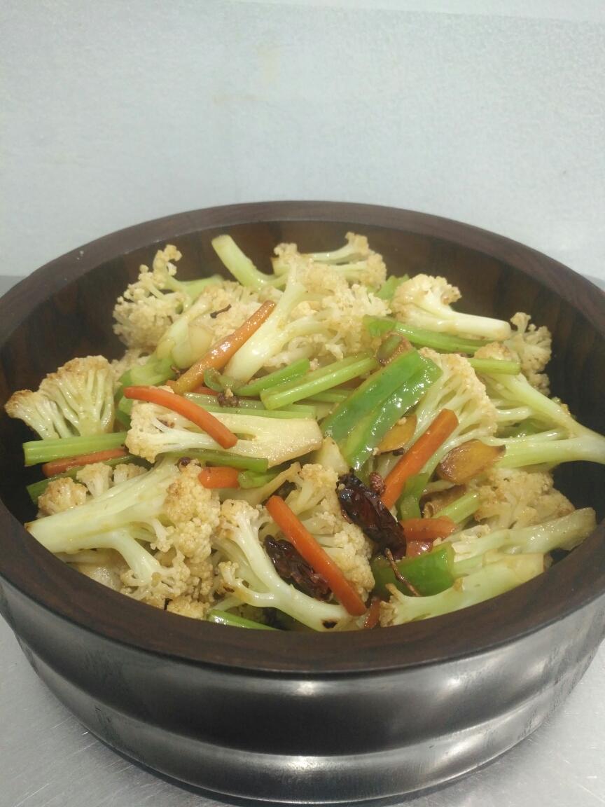 和饭店一个味道的干锅花菜