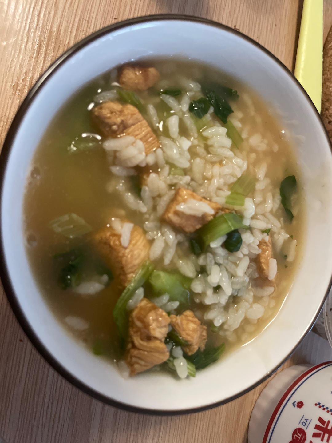 嫩滑青菜瘦肉粥