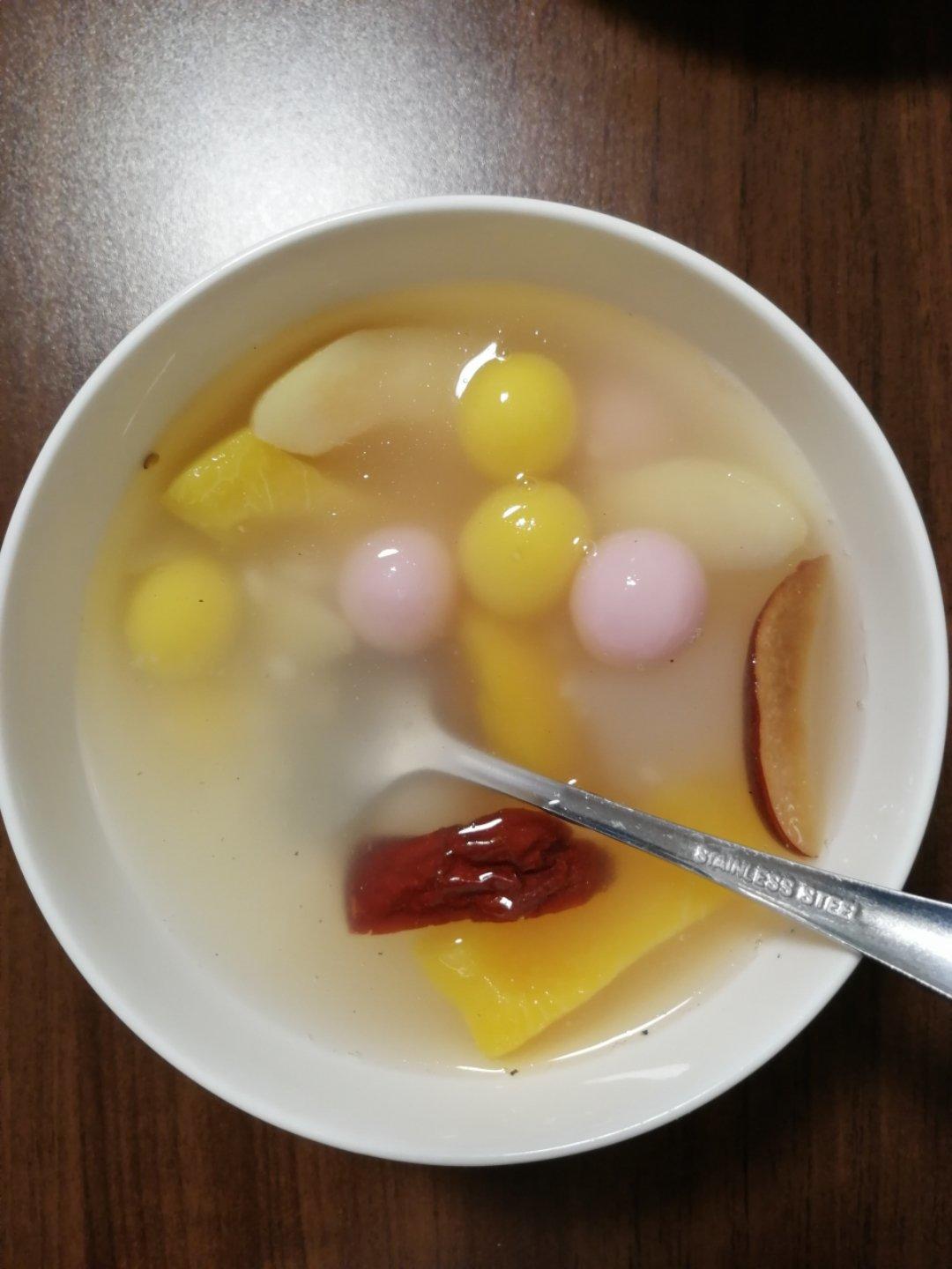 餐前酒后爽口甜汤～南瓜酒酿小元宵