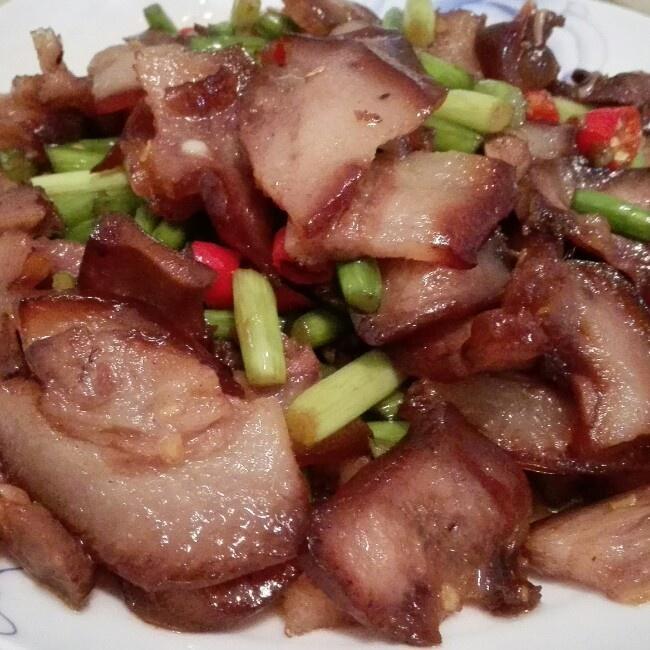 #下饭菜#  蒜苗炒猪头肉