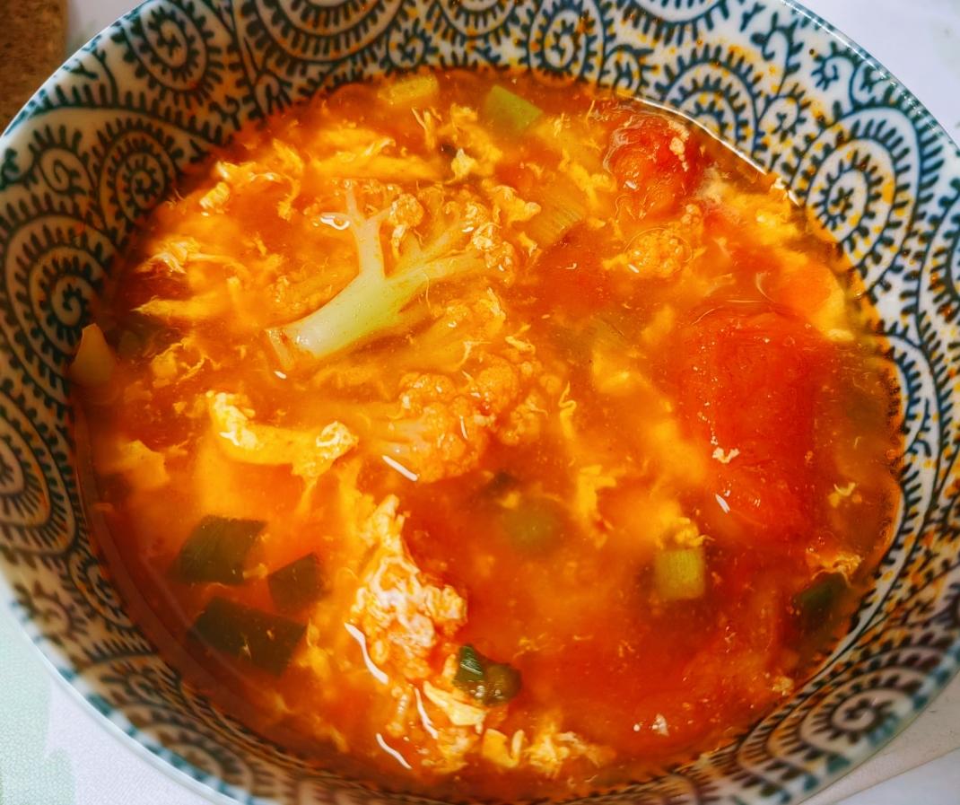 番茄菜花汤年糕