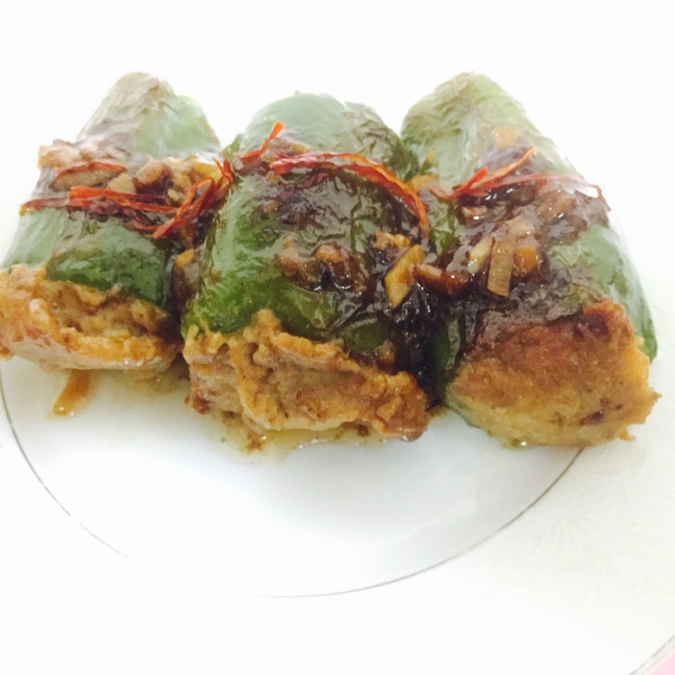 下饭菜肴--青椒酿肉