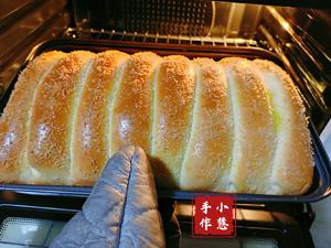 一次发酵-松软拉丝椰蓉排包-椰蓉金砖-椰蓉面包的做法 步骤15
