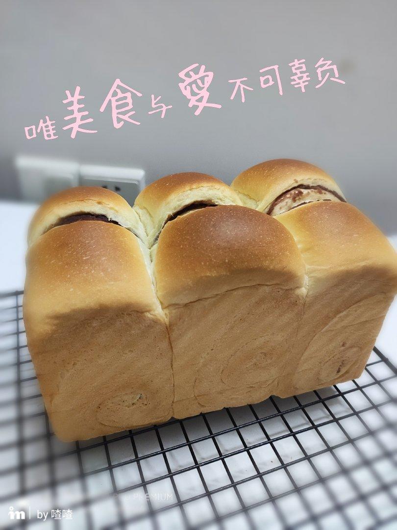 酸奶红豆吐司❗省时一次发酵
