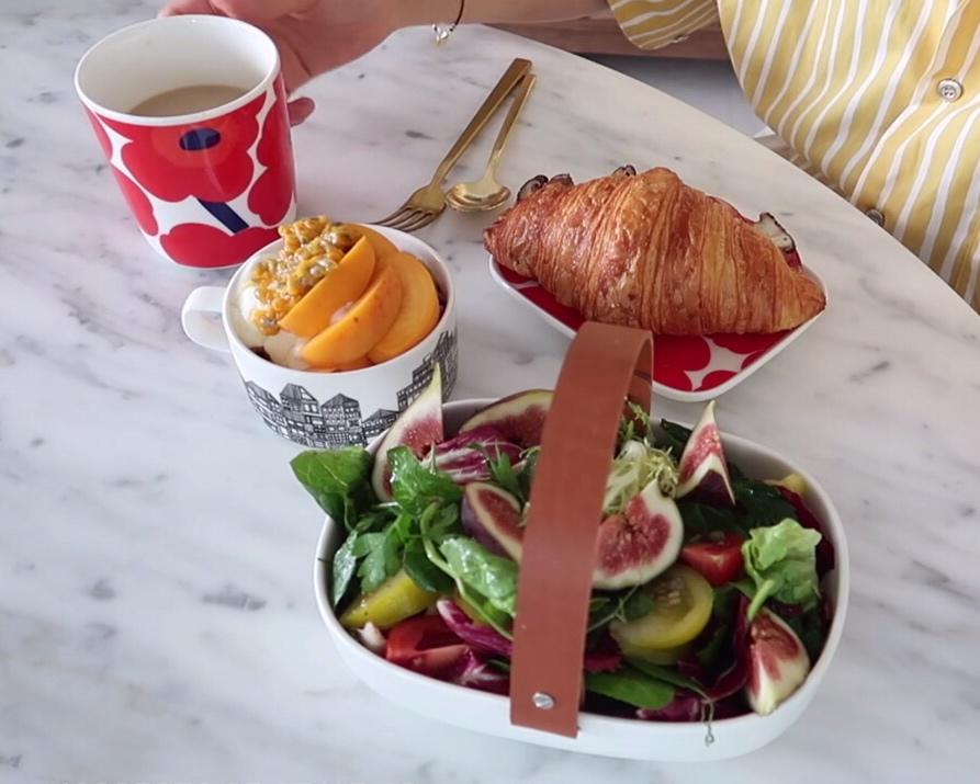 当归姐姐的搬运工—【和Marimekko过一天】Brunch：蘑菇火腿可颂➕无花果蔬菜沙拉的做法