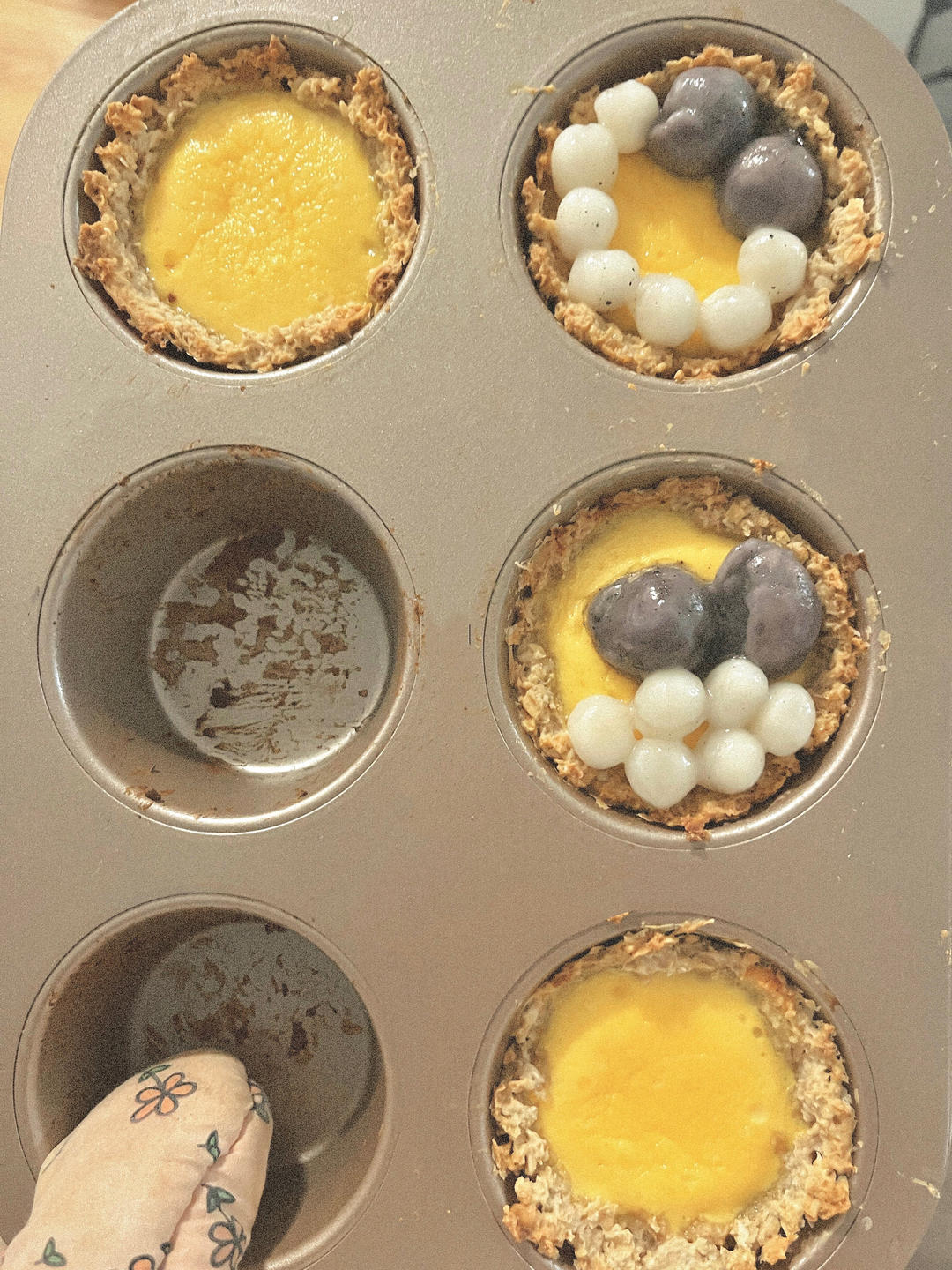 低卡小圆子燕麦挞，无油无糖无奶油