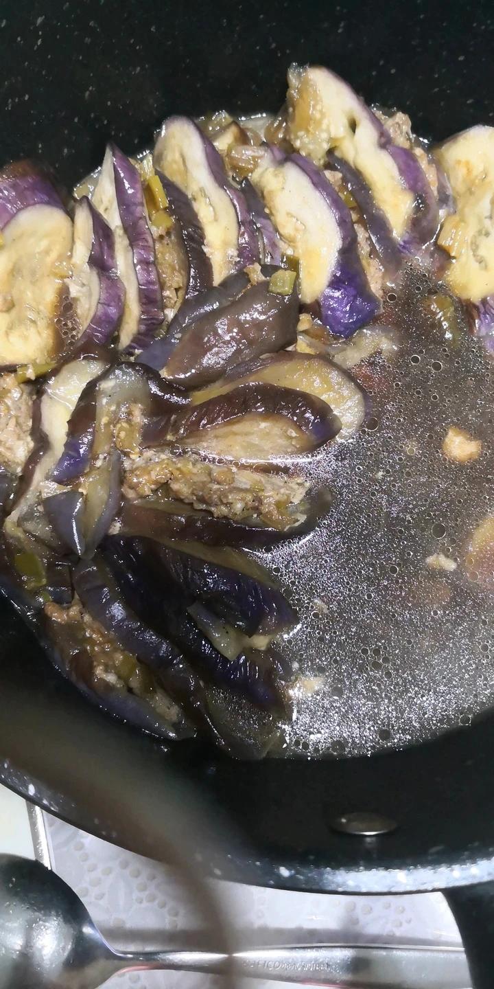 超级简单又好吃的茄子夹肉馅