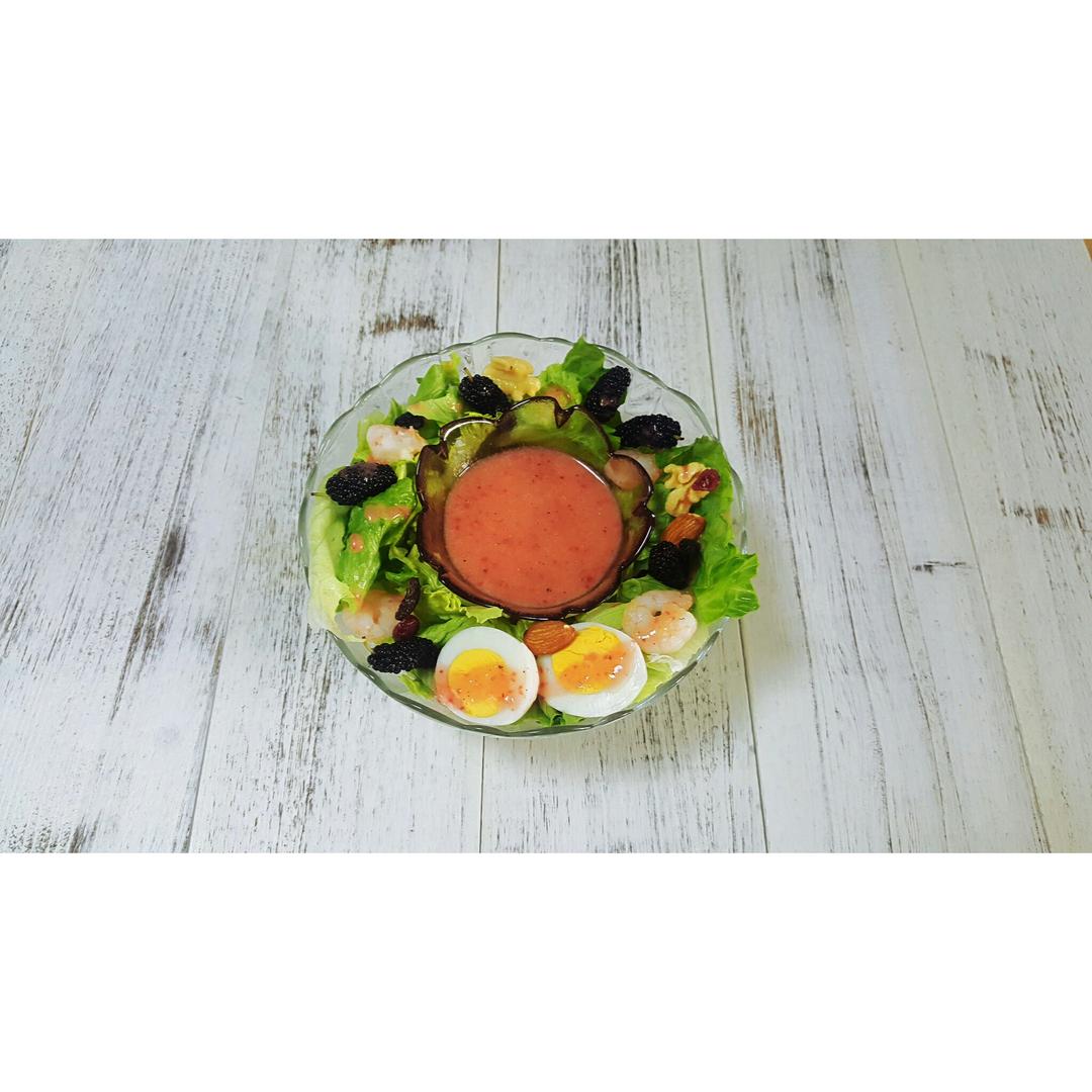 【健康三餐】自制草莓油醋沙拉汁（无色素）