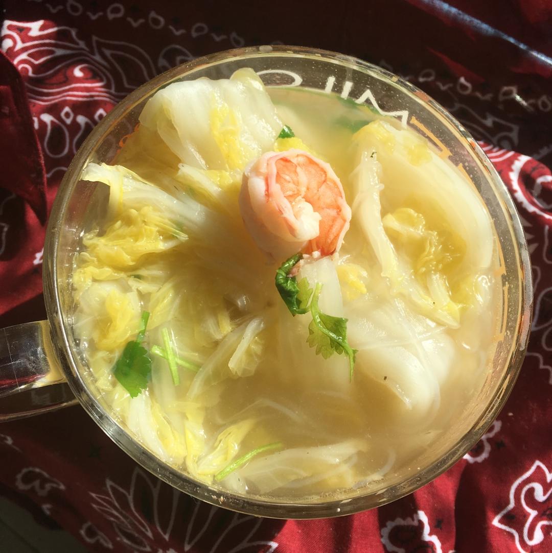 粉丝白菜虾仁汤