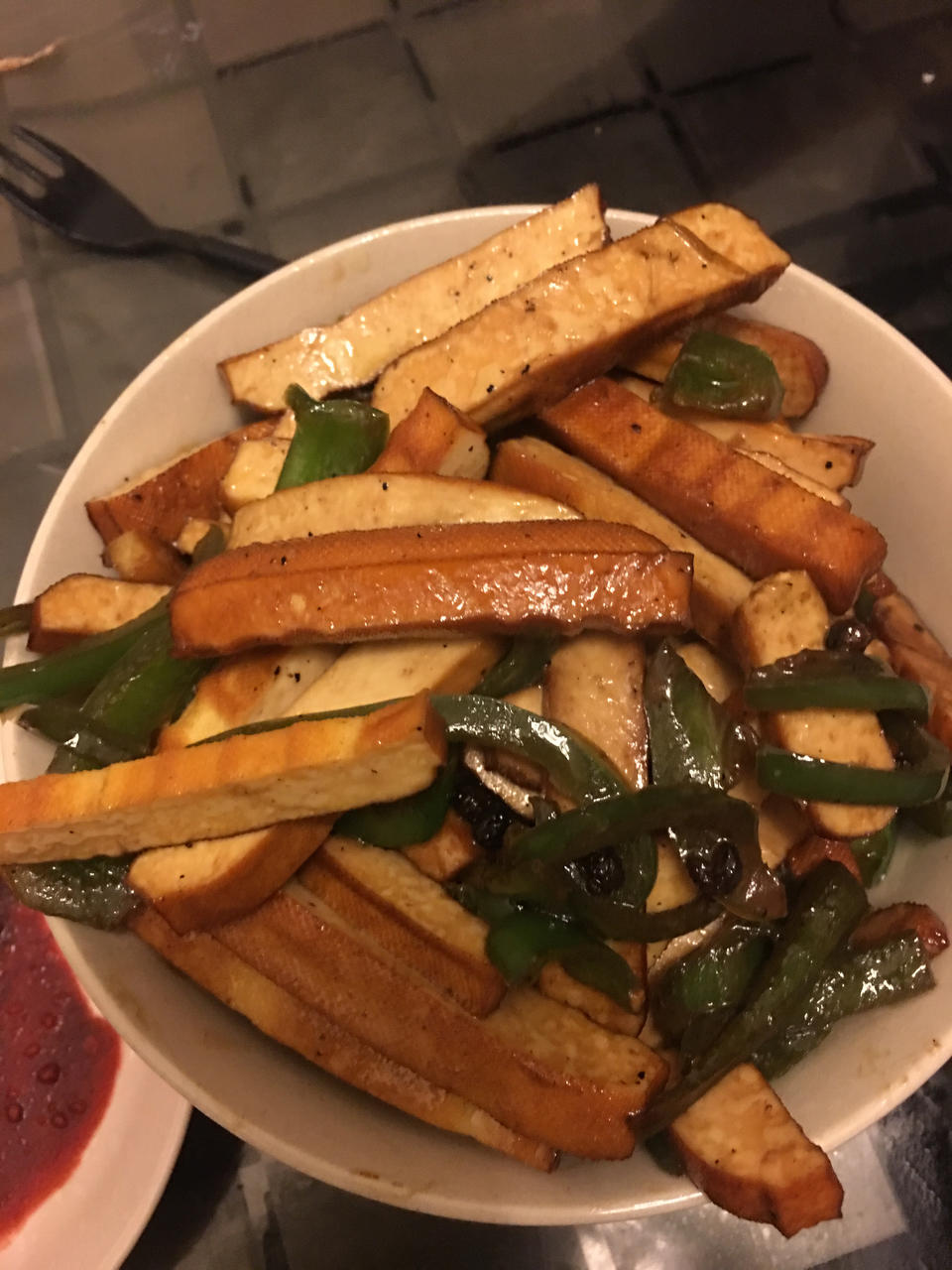 青椒炒豆干