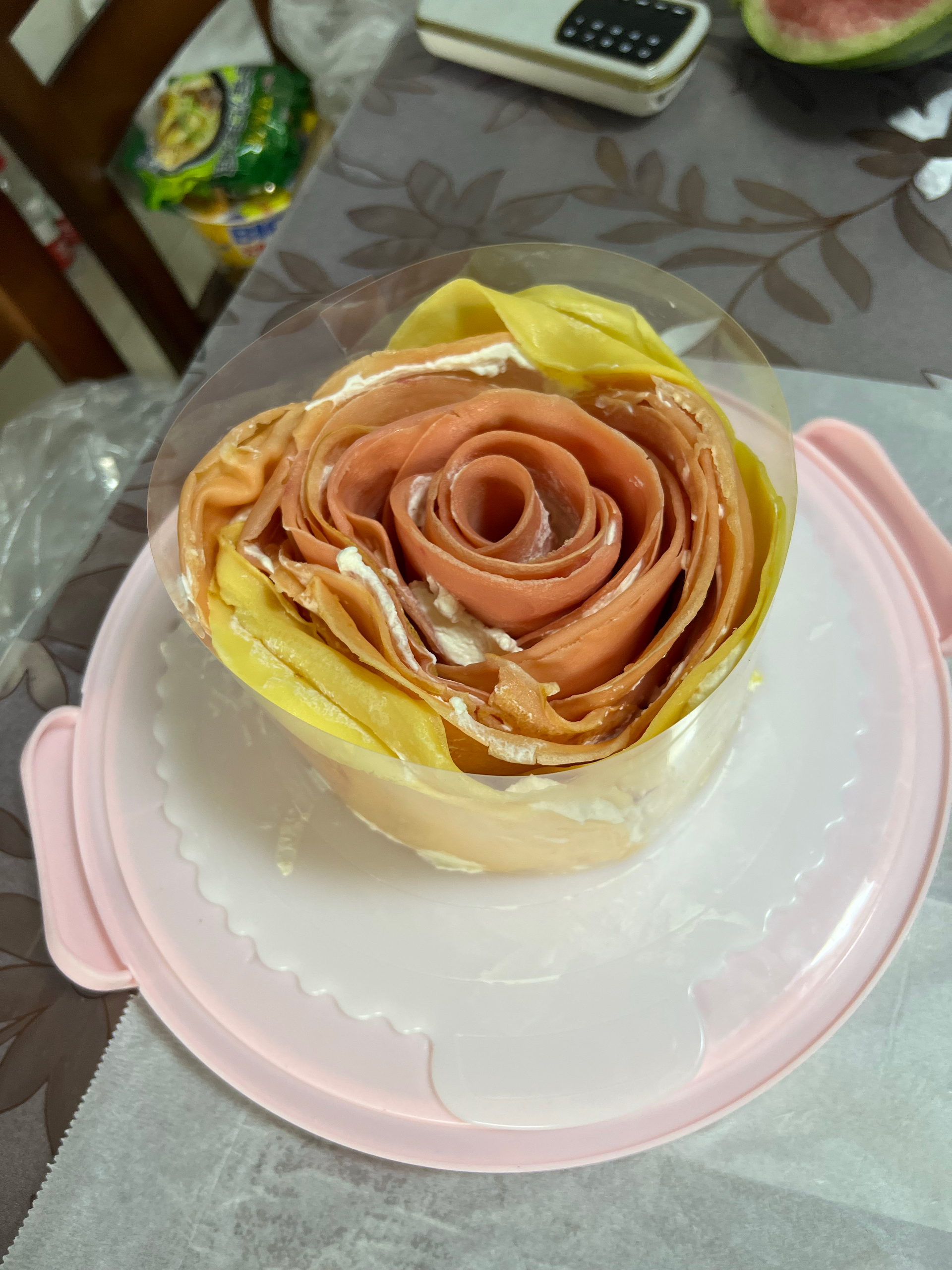 颜值爆表的女神节甜品美到犯规 千层玫瑰蛋糕
